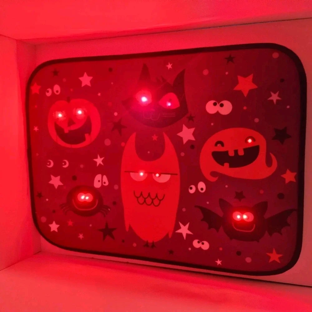 Halloween Door Mat Light Up Screaming Indoor Outdoor Rug Not‎ All Eyes Light Up